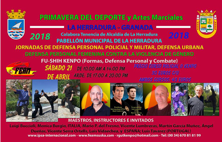 La Federación Española de Artes Marciales (FEAM) y La Herradura celebran unas jornadas para fomento de las artes marciales y defensa personal